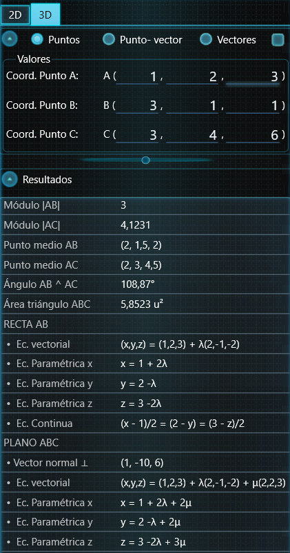 Geometría analítica 3D